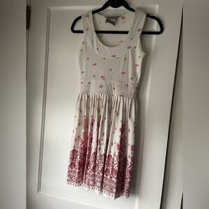 Romeo and Juliet Couture Scoop Neck Dress Size Small Red and White